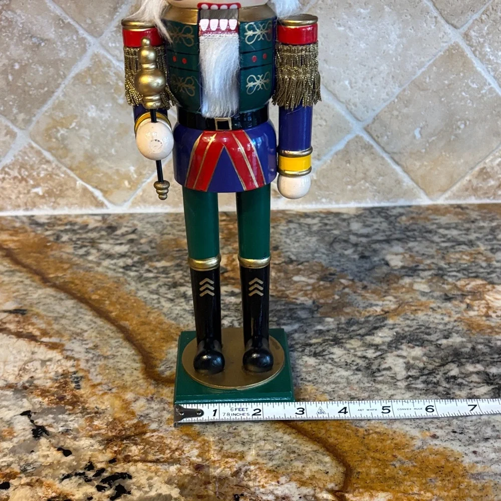 Vintage PIER 1 Imports 12” Nutcracker Wood Figurine Holiday Christmas Soldier